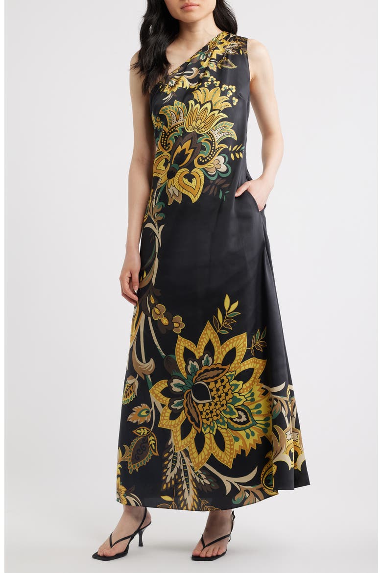The Addison One-Shoulder Maxi Dress, Main, color, SUNRAY FLORAL PRINT