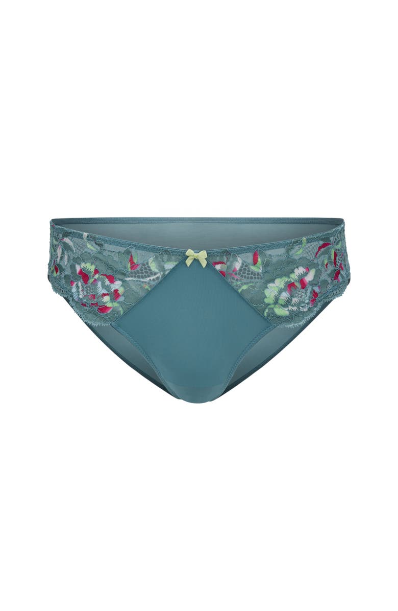 Adore Me Chelsi Brazilian Panties, Alternate, color, Floral Blue