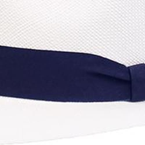Wigens Paja Toquilla Straw Panama Hat With Grosgrain Band In Navy