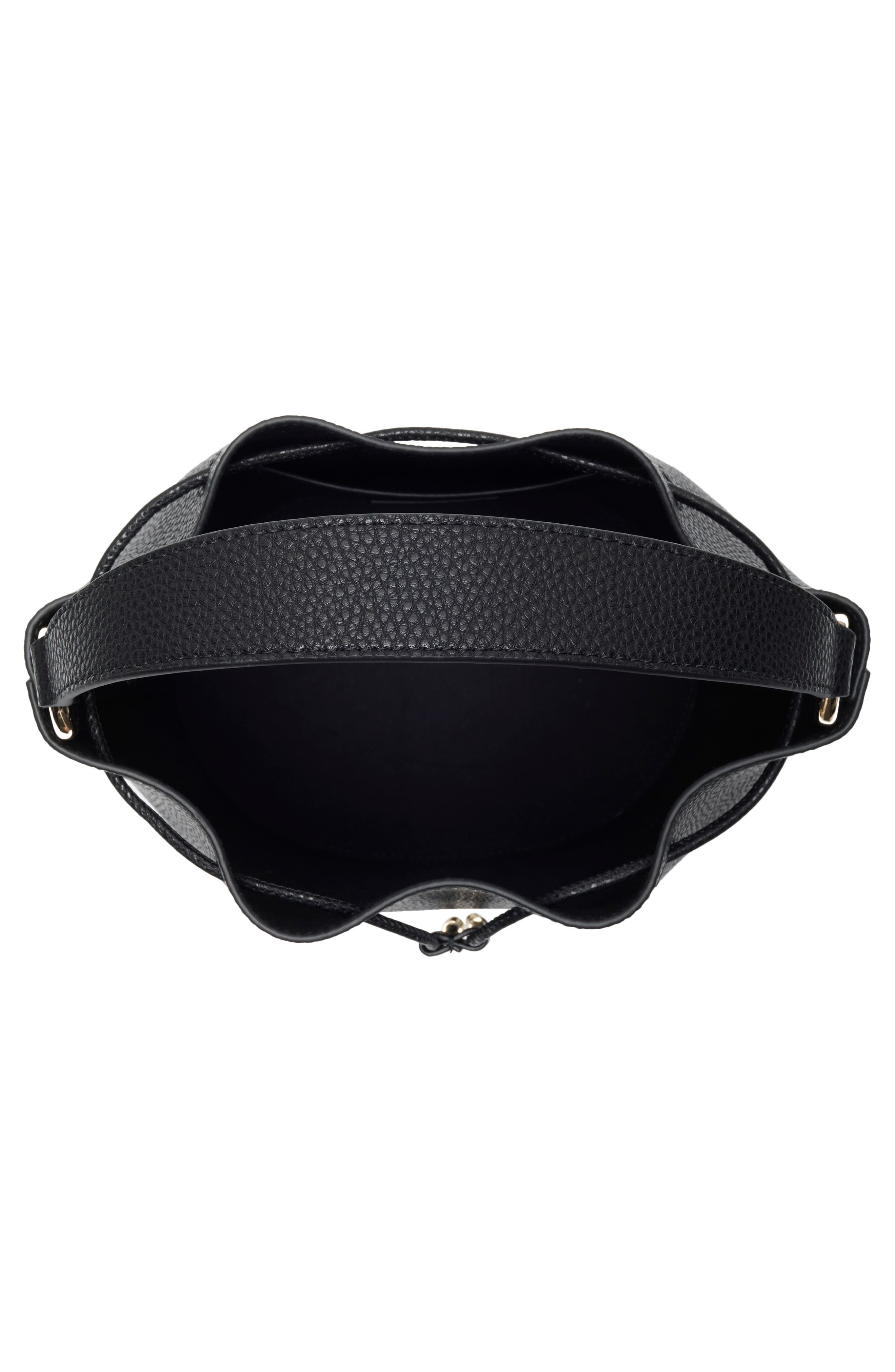 Furla Gardenia Drawstring Bucket Bag, Alternate, color, Nero Toni Ghiaccio