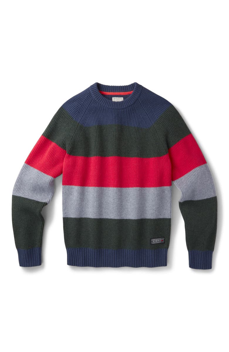 Aubin Pitt Block Stripe Crew Neck Sweater, Alternate, color, Block Stripe