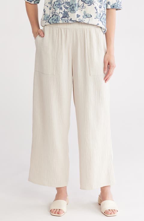 Cotton Gauze Pull-On Pants