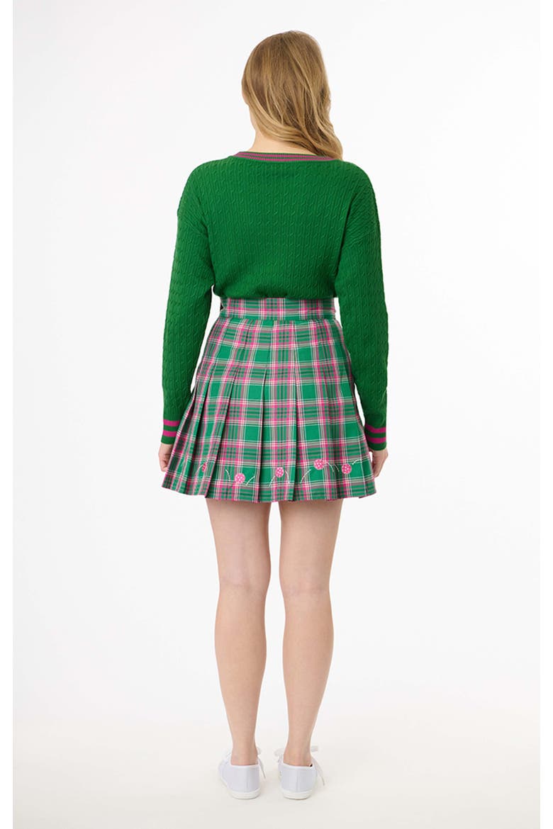 Pleated Mini Skirt, Alternate, color, Green Plaid