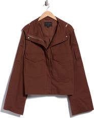 AllSaints Leighton Cotton Blend Utility Jacket