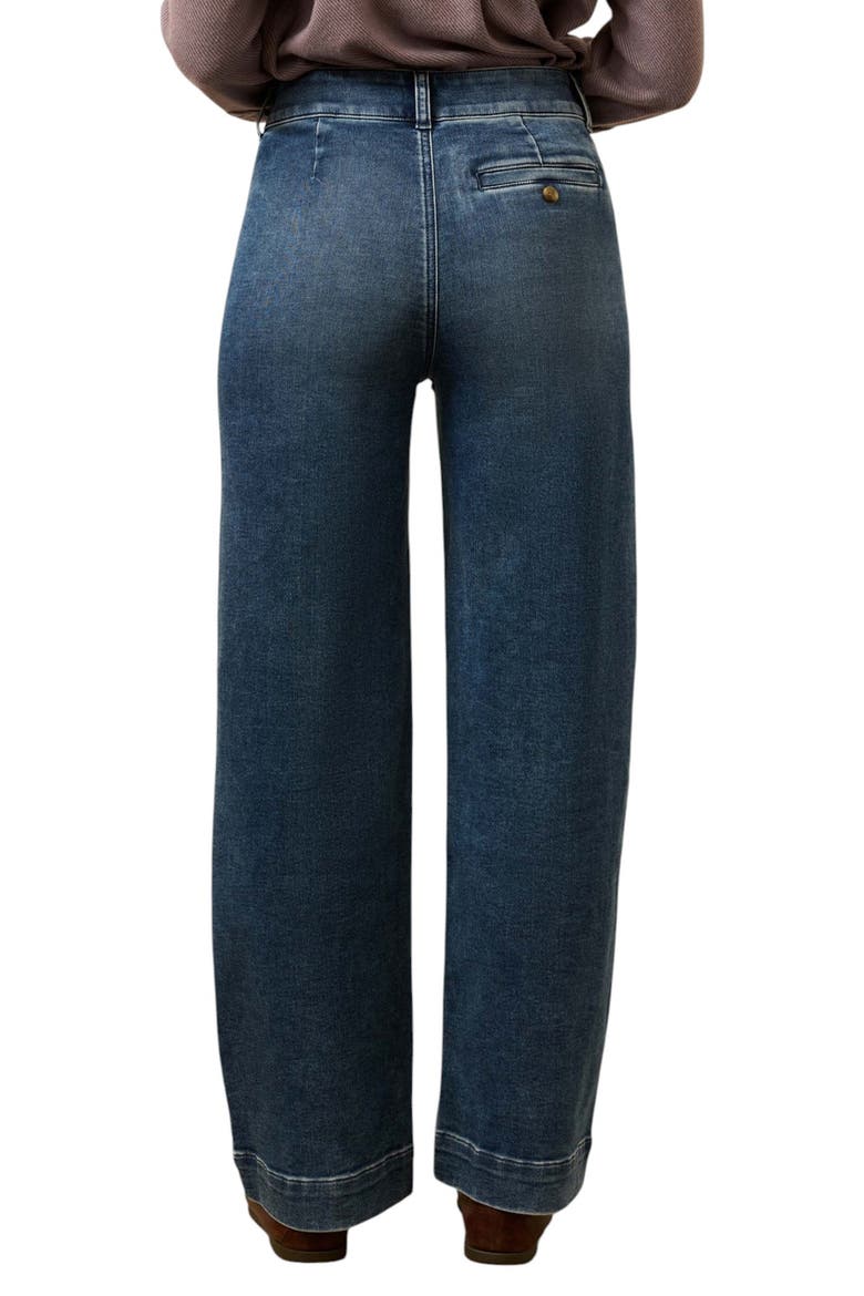 Stretch Terry Wide Leg Sailor Trousers, Alternate, color, BAYSHORE WASH