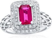 SOUZANA by Suzy Levian 18K Gold 1ct Tourmaline & 0.5cttw Diamond Ring