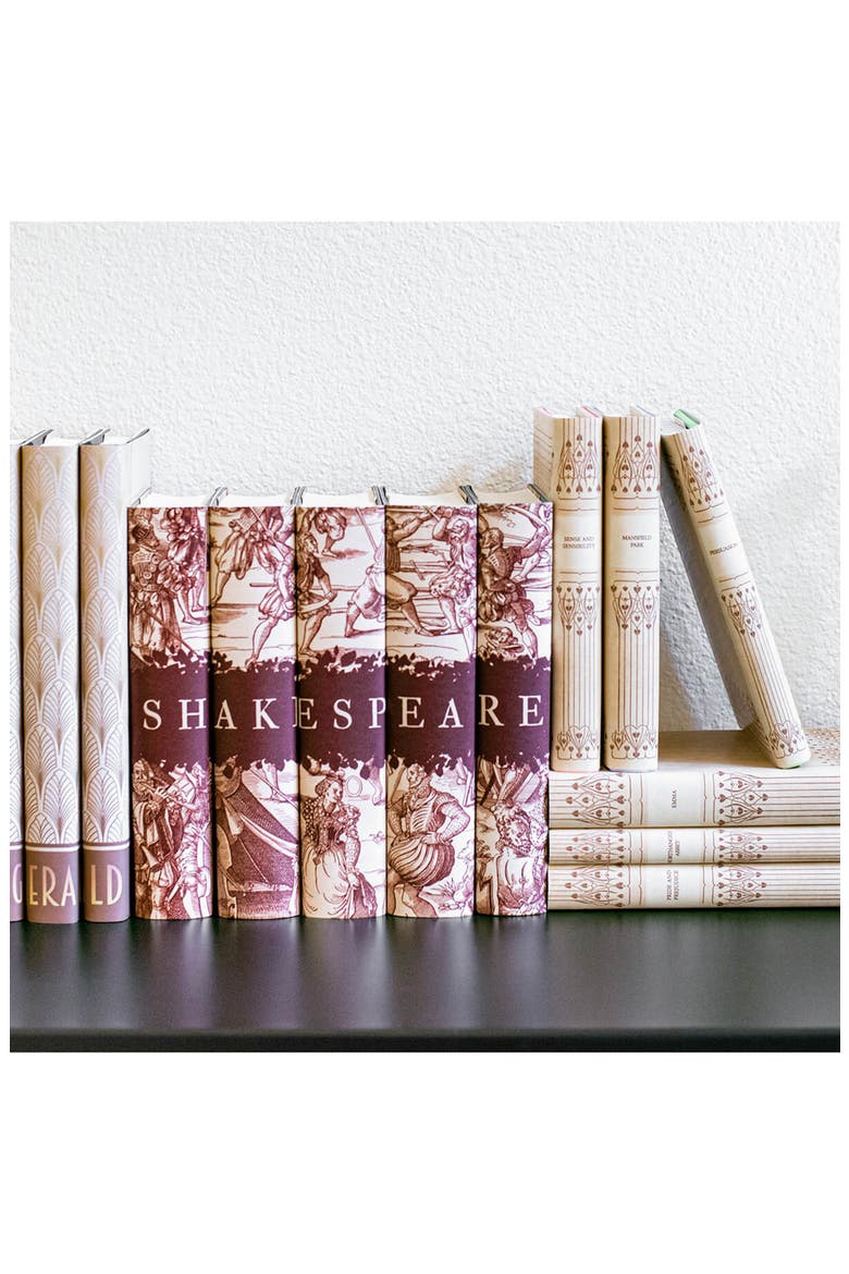 William Shakespeare Engraving Book Set, Alternate, color, Red