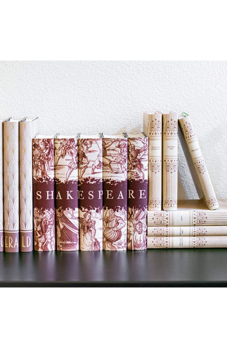 Juniper Books William Shakespeare Engraving Book Set, Alternate, color, Red