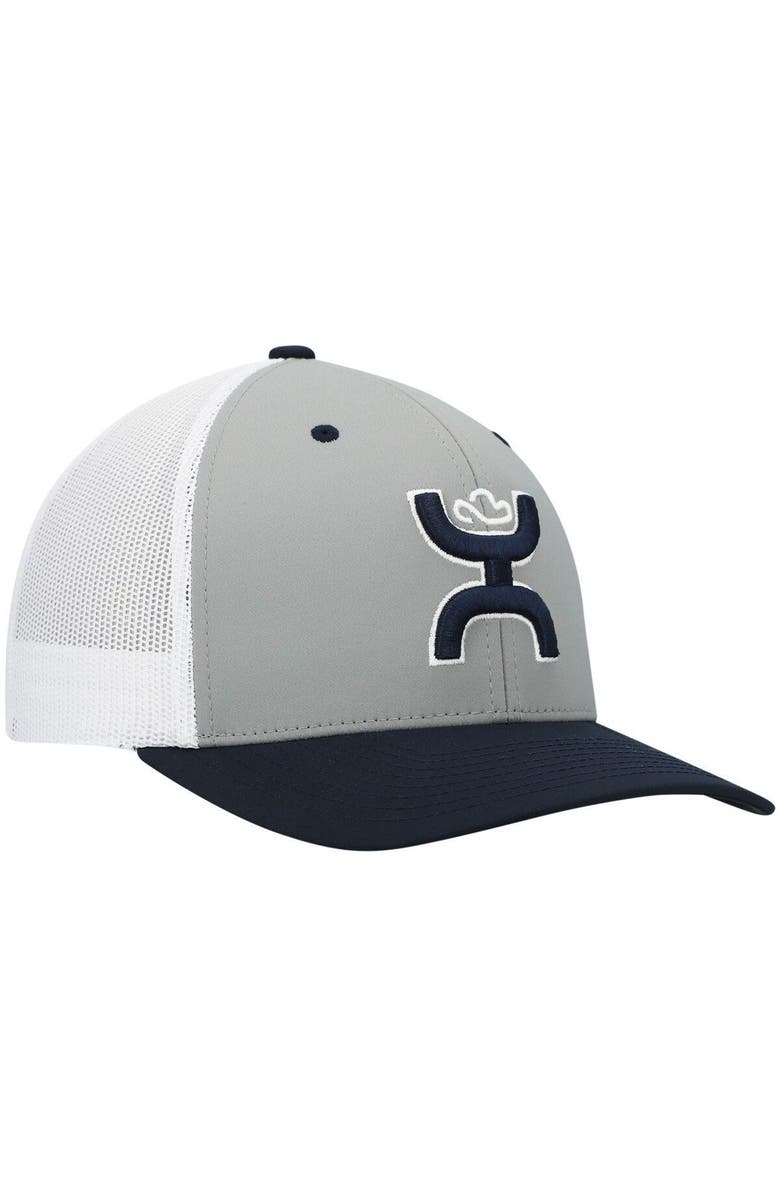 HOOEY Men's HOOey Gray/Navy Dallas Cowboys Tri-Color H Trucker Snapback Hat, Alternate, color, Gray