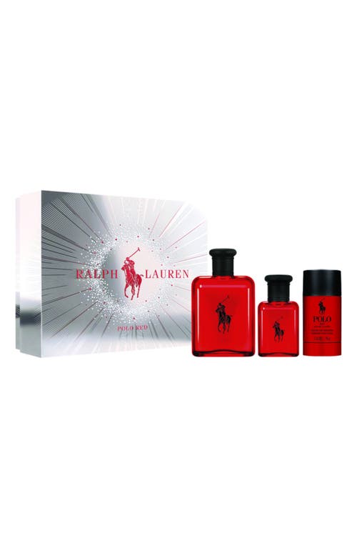 Ralph Lauren Polo Red Eau De Toilette Gift Set $200 Value In Transparent