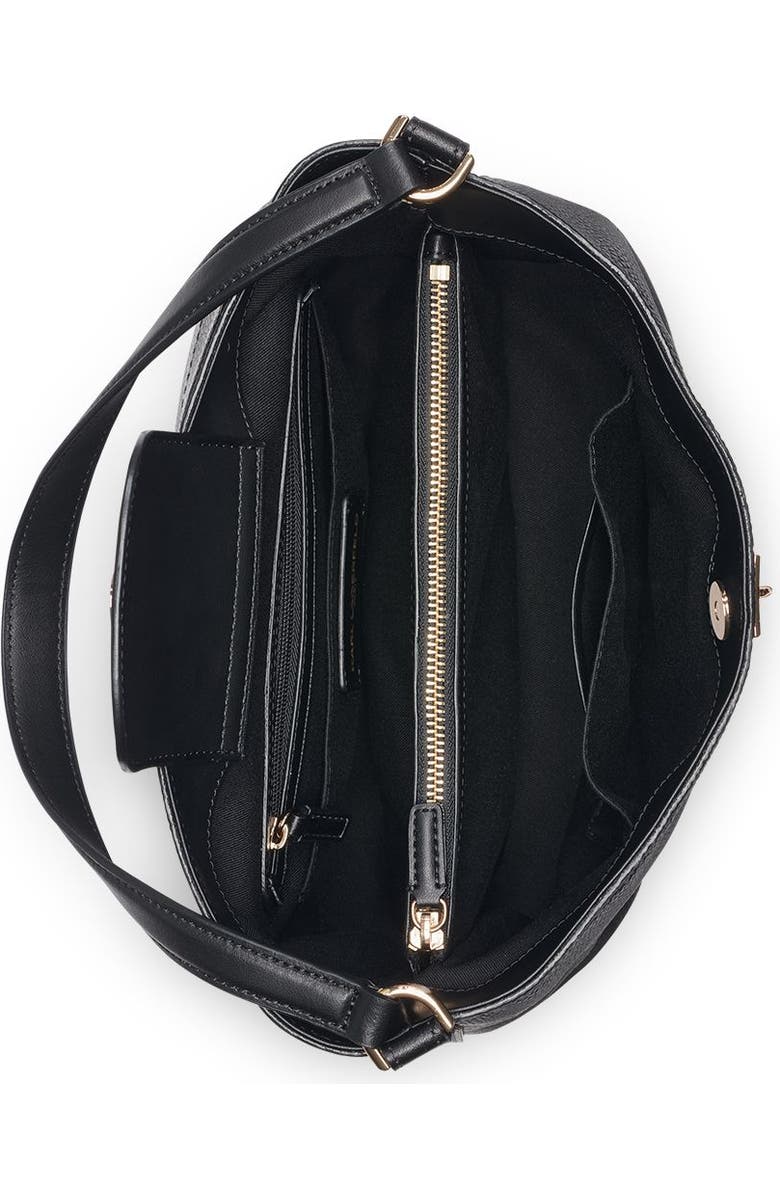 KARL LAGERFELD PARIS Gisele Hobo, Alternate, color, Black/Gold