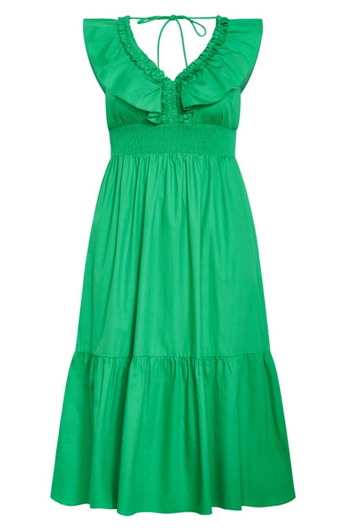 City Chic Kelly Maxi Dress In Kelly Green