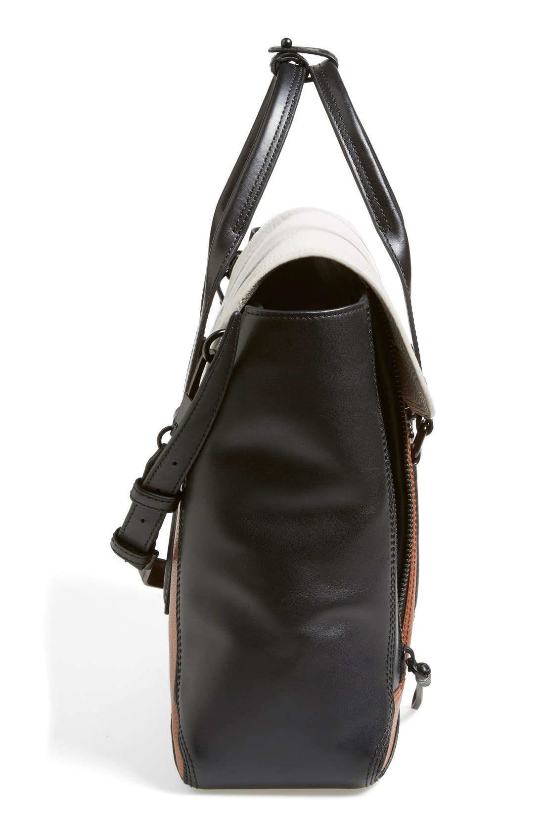 'Large Pashli' Leather Satchel, Alternate, color, COPPER MULTI