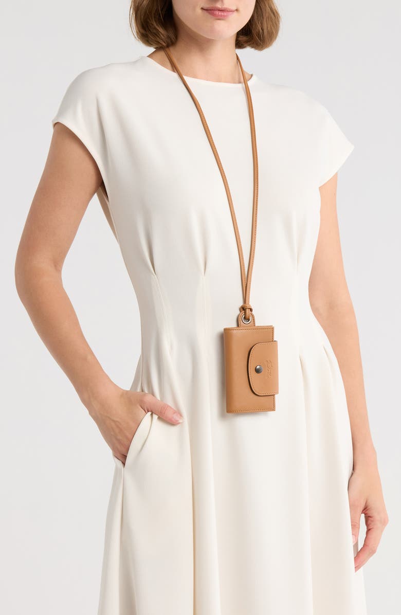 Longchamp Le Pilage Cuir Leather Cardholder, Alternate, color,