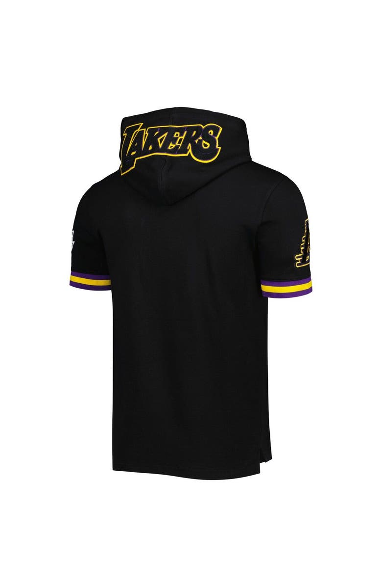 PRO STANDARD Men's Pro Standard LeBron James Black Los Angeles Lakers Name & Number Short Sleeve Pullover Hoodie, Alternate, color, 