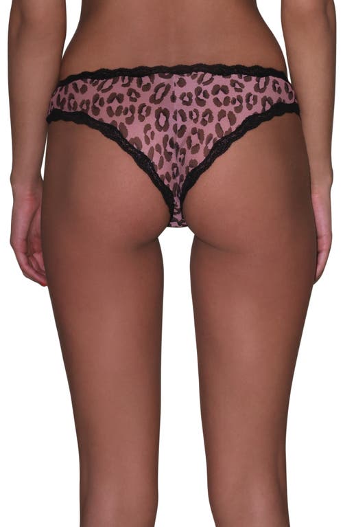 Fleur Du Mal Printed Sheer Tulle Bikini Cut Briefs In Leopard Print