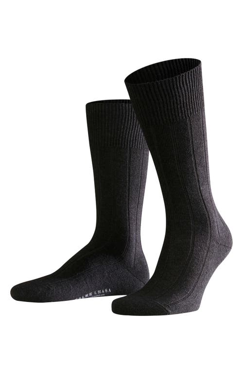 Falke Lhasa Wool & Cashmere Dress Socks in Black 