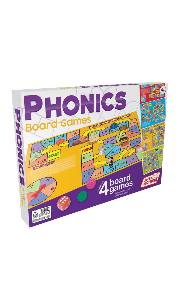 Junior Learning Phonics Board Games Set, Main, color, Multicolored