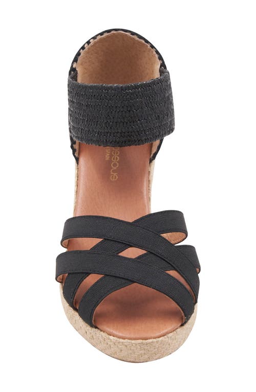Andre Assous Women's Adin Jute Wedge Sandals In Black