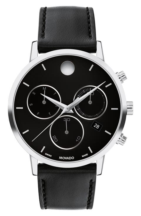 Museum Classic Leather Strap Watch