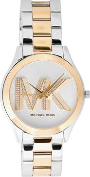 Michael Kors Slim Runway Two-Tone Bracelet Watch, 42mm