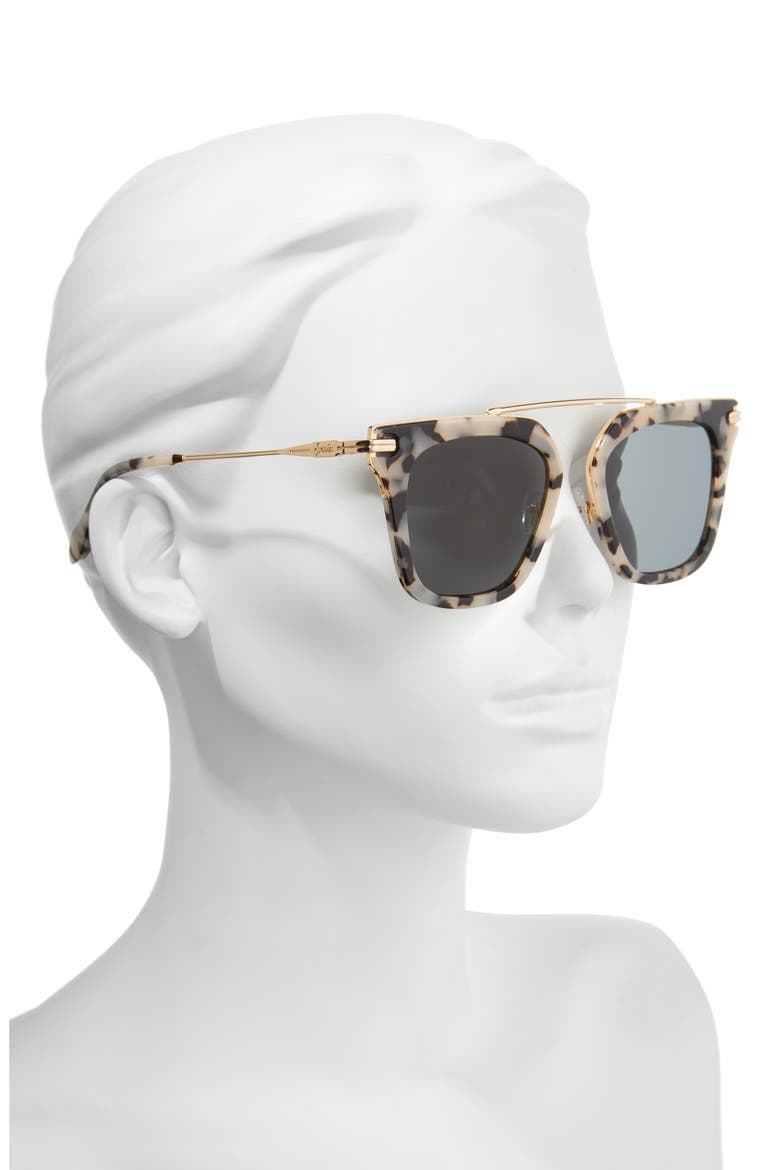 Parker 50mm Sunglasses, Alternate, color, MILK TORTOISE/ BLACK SOLID