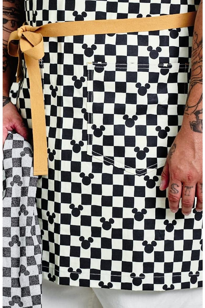 Disney's Mickey Mouse Crossback Apron, Alternate, color, Black