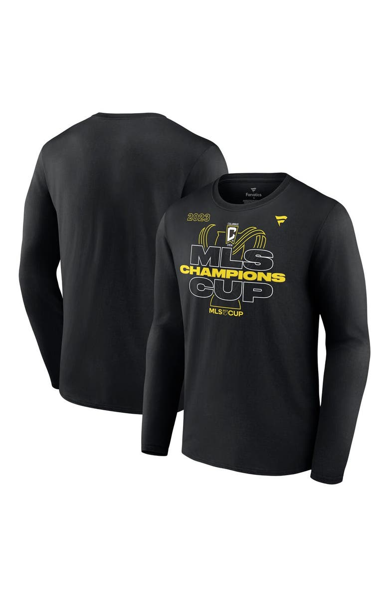 FANATICS Men's Fanatics Branded Black Columbus Crew 2023 MLS Cup Champions Locker Room Long-Sleeve T-Shirt, Alternate, color,