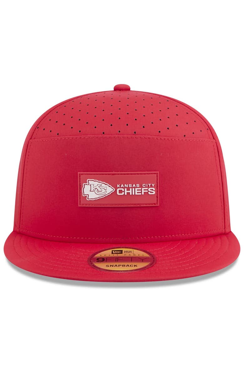 New Era Men's New Era Red Kansas City Chiefs 2025 Sideline  Split Panel 9FIFTY Snapback Hat, Alternate, color, Red