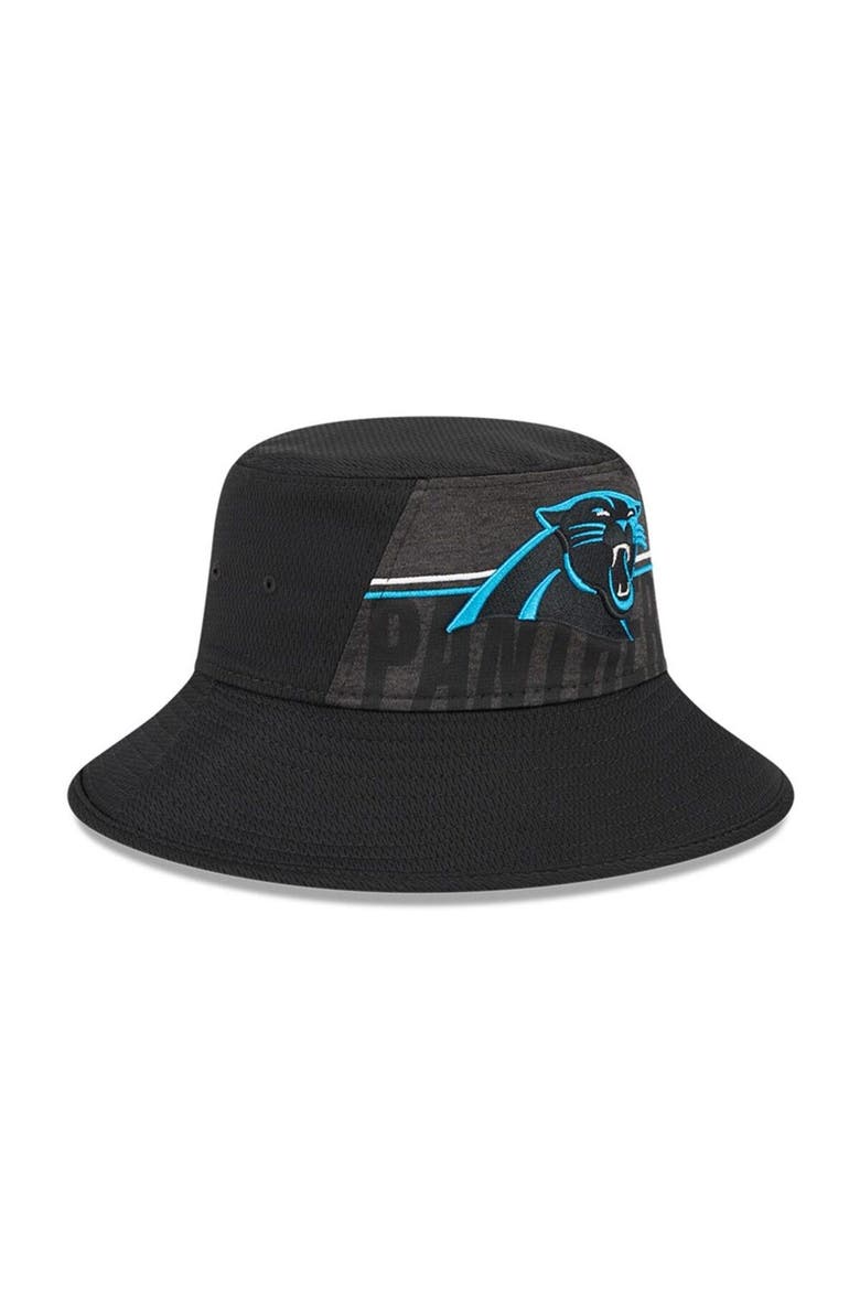 Men's New Era  Black Carolina Panthers 2023 NFL Training Camp Stretch Bucket Hat, Alternate, color, Black
