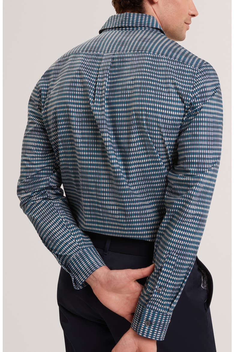 Huayna Long Sleeve Regular Fit Button-Up Shirt, Alternate, color, TEAL-BLUE
