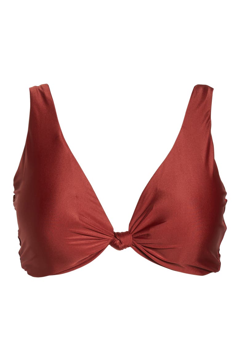 BCA Love Letters Bikini Top, Alternate, color, WINE