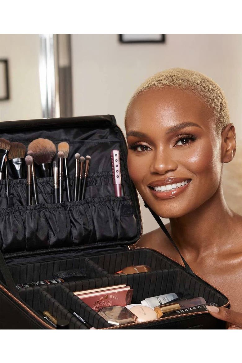 Madison Makeup Case, Alternate, color, White