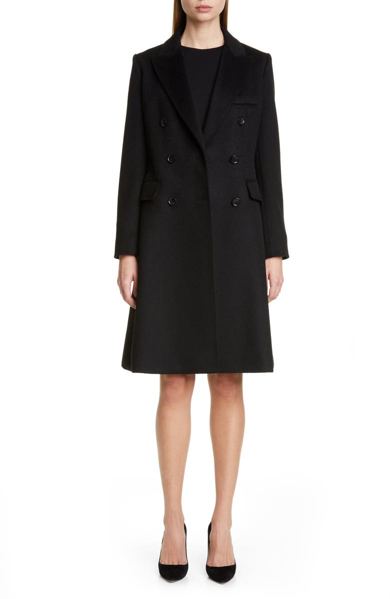 Max Mara Rigel Double Breasted Camel Hair Coat, Alternate, color, 