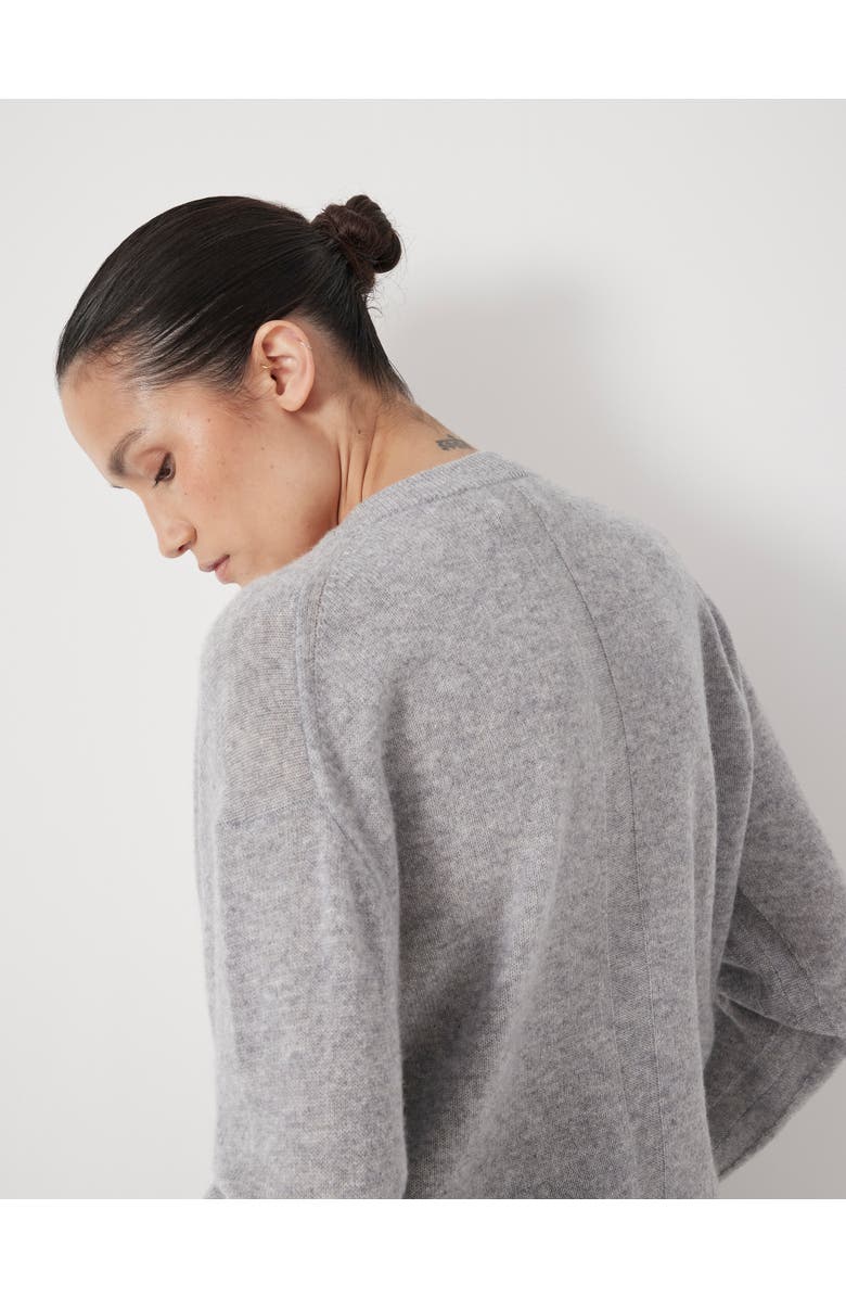 Hush Scarlett Cashmere V Neck Sweater, Alternate, color, Grey Marl