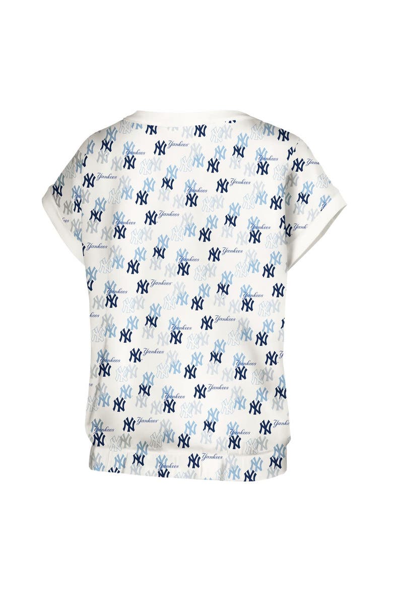 Women's Lusso  White New York Yankees Madge Dolman Tri-Blend T-Shirt, Alternate, color, White