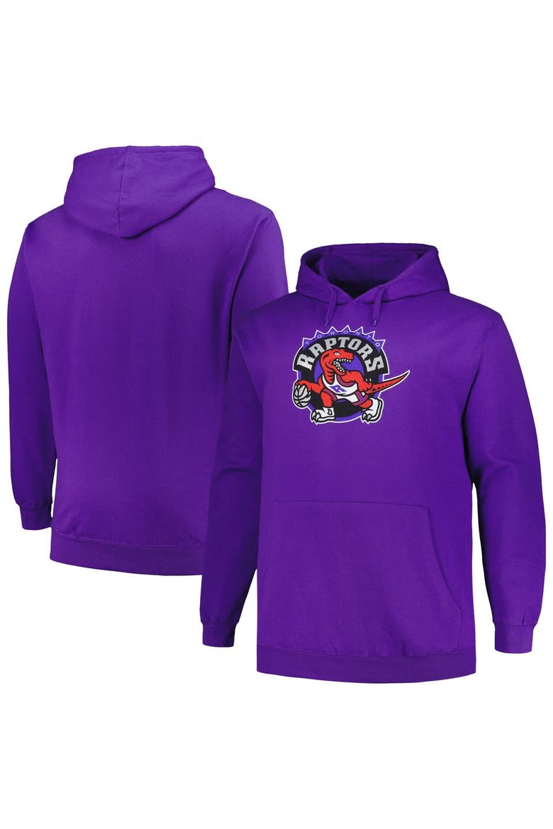 Men's Mitchell & Ness Purple Toronto Raptors Hardwood Classics Big & Tall Pullover Hoodie, Main, color, Purple