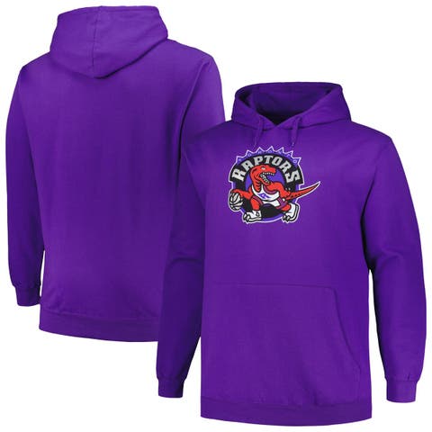 Men's Mitchell & Ness Purple Toronto Raptors Hardwood Classics Big & Tall Pullover Hoodie