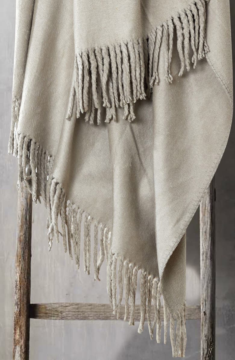 MELANGE HOME Plaza Silk Blend Throw Blanket, Alternate, color, Gray