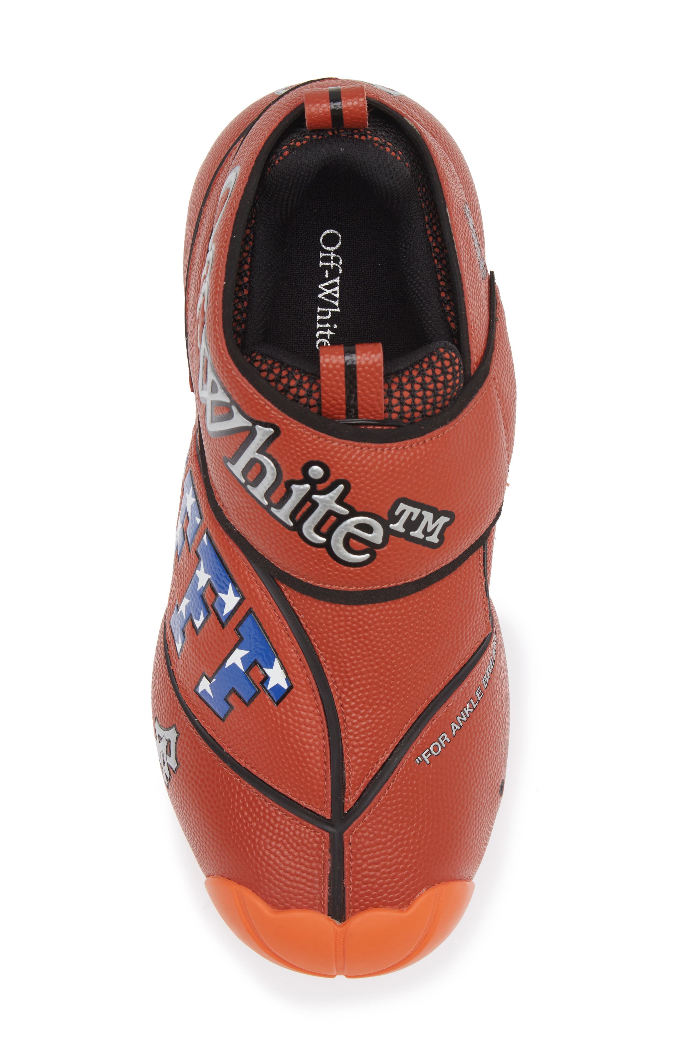 Off-White The Baller Basketball Shoe, Alternate, color, Orange/ White