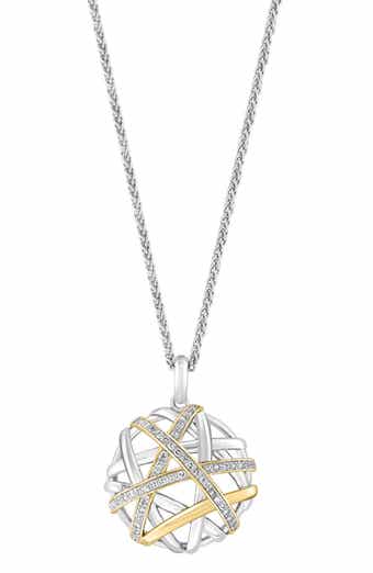 Sterling Silver Diamond Necklace - 0.25" ctw