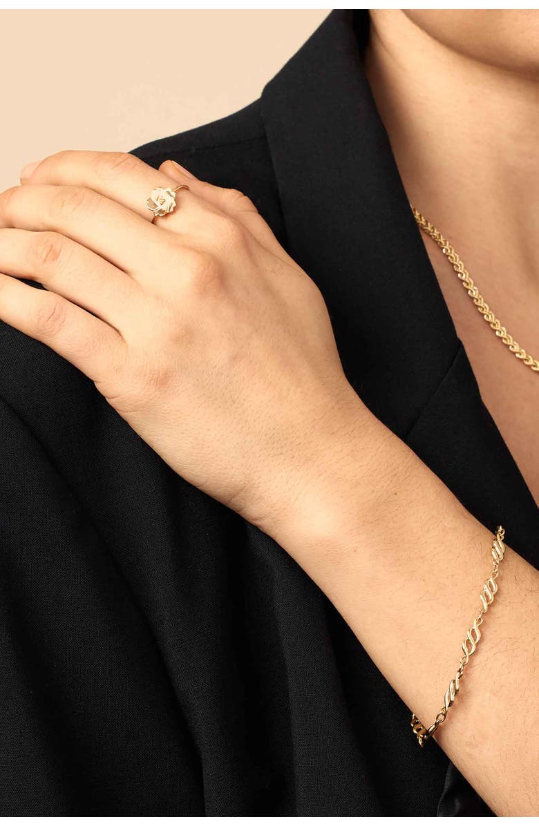 Oradina 10K Yellow Gold Revival Bracelet, Alternate, color, Yellow Gold