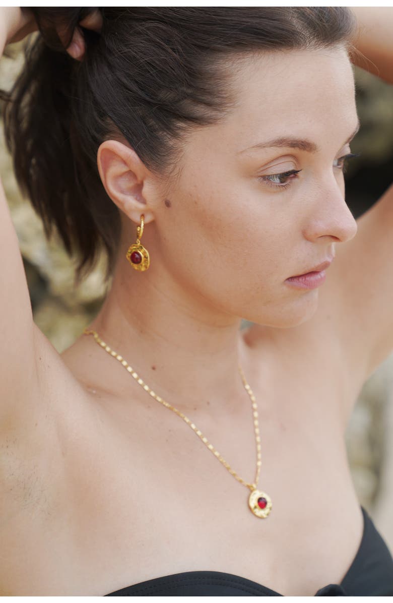 Classicharms Roaming Venus Crystal Molten Earrings, Alternate, color, Gold/Red