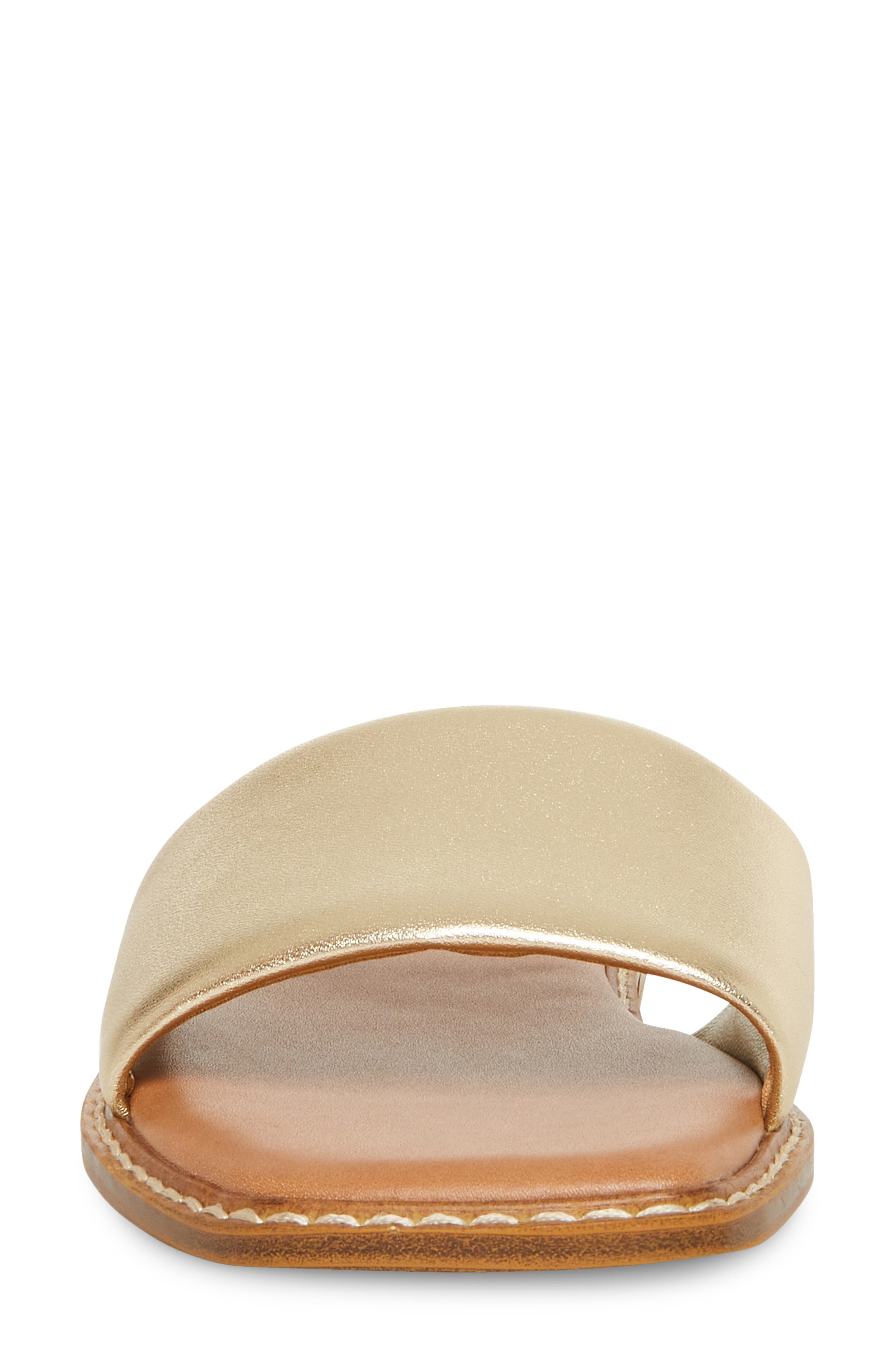 Sandra Slide Sandal, Alternate, color, GOLD LEATH