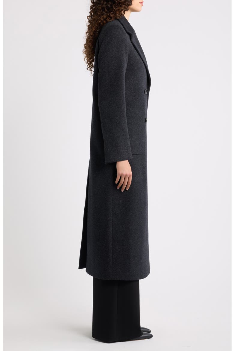 Long Double Breasted Wool & Cashmere Blend Maxi Coat, Alternate, color, CHARCOAL
