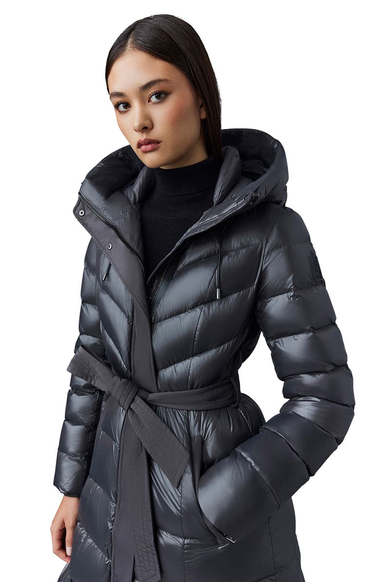 Mackage Calina Lustrous Water Repellent Down Coat, Alternate, color, 