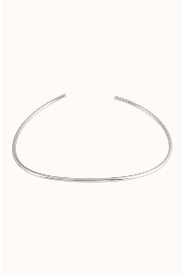 The Neck Cuff Necklace, Main, color, White Silver