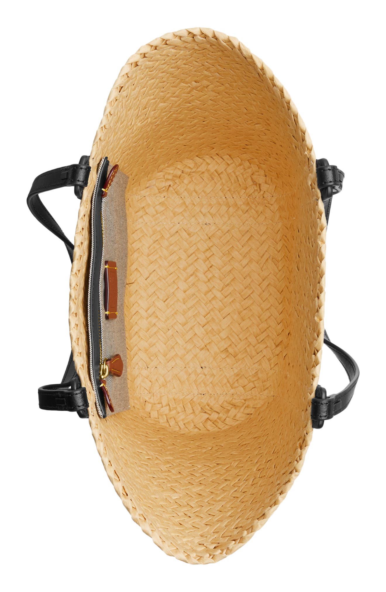 COACH Small Straw Pocket Tote, Alternate, color, 