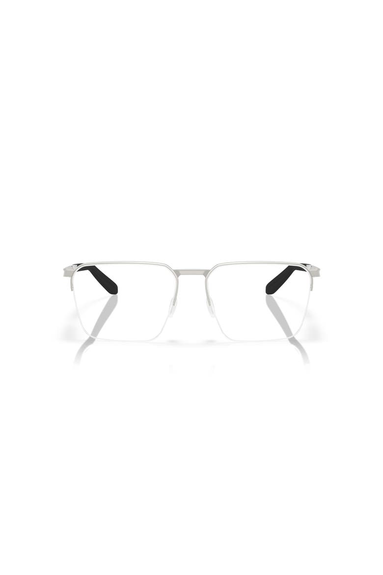 57mm Square optical glasses, Alternate, color, Silver