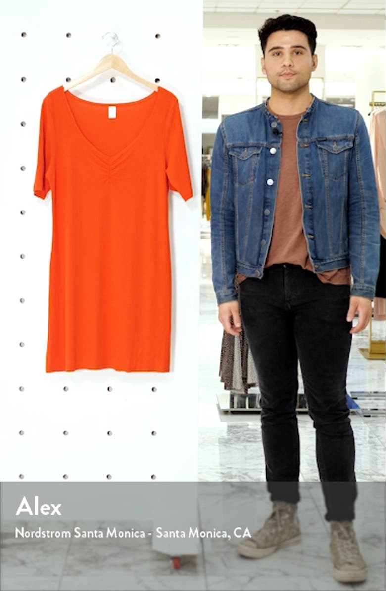 x Claudia Sulewski Shirred Front Ribbed Minidress, sales video thumbnail